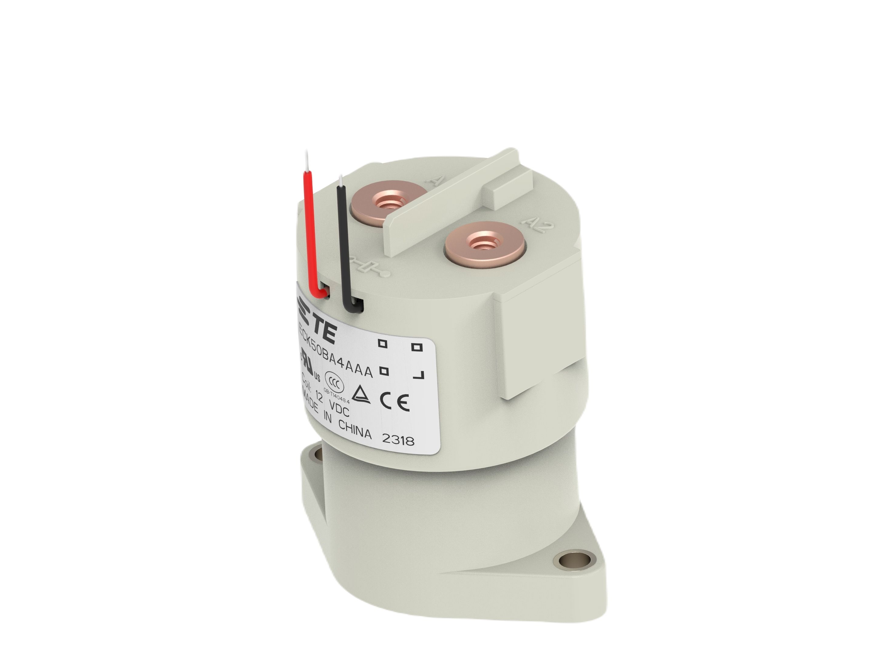 TE Connectivity ECK50B Contactor, 12 V Coil, 1-Pole, 50 A, 5.5 W, Normally Open, 1 kV