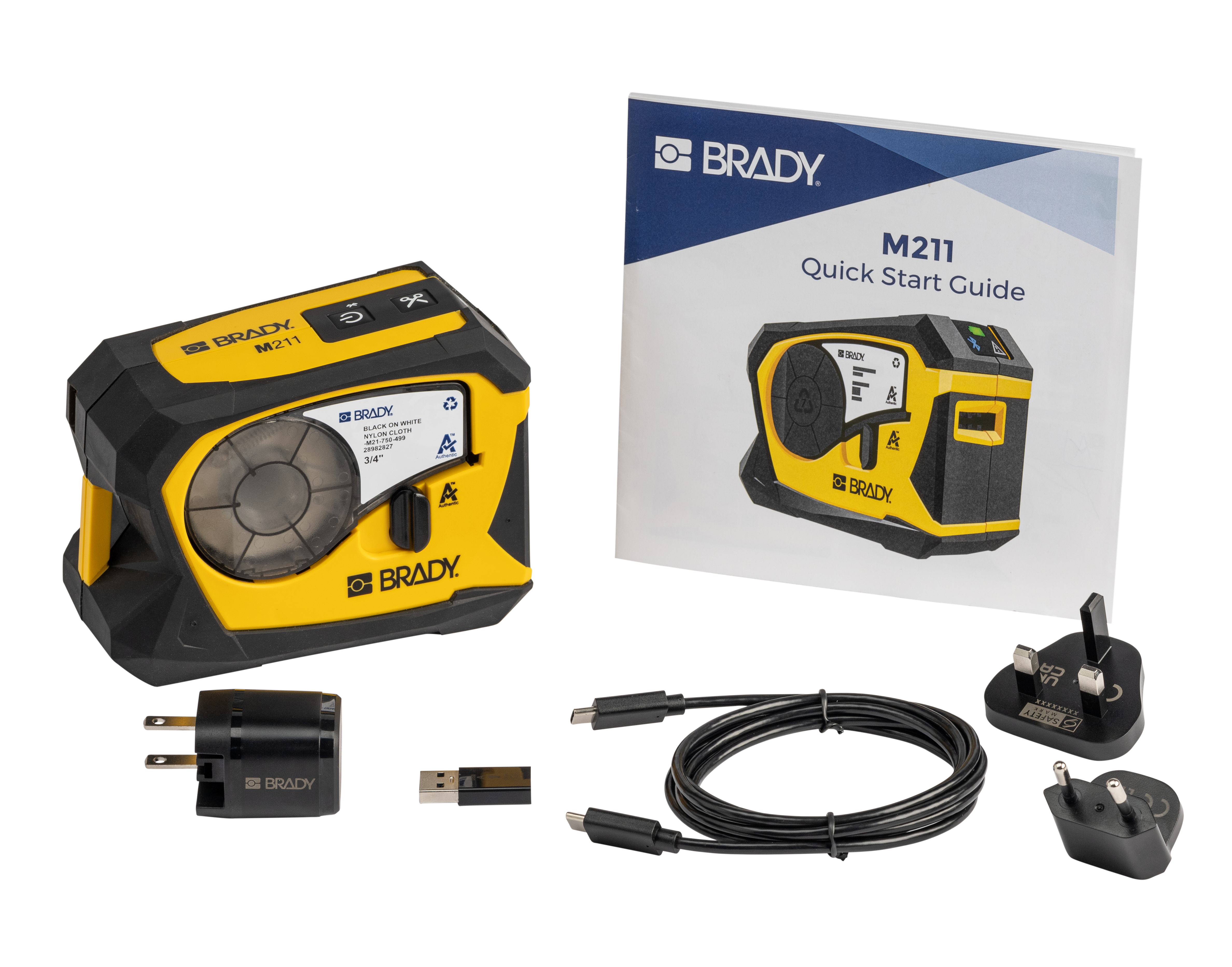 Brady M211 Handheld Label Printer, 19.05mm Max Label Width, Euro Plug, UK Plug, US Plug