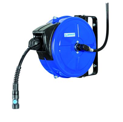 PREVOST Wall Mounted 12m Air Hose Reel, 8mm Inner Diameter, 12mm Outer Diameter, 500L/min Flow Rate
