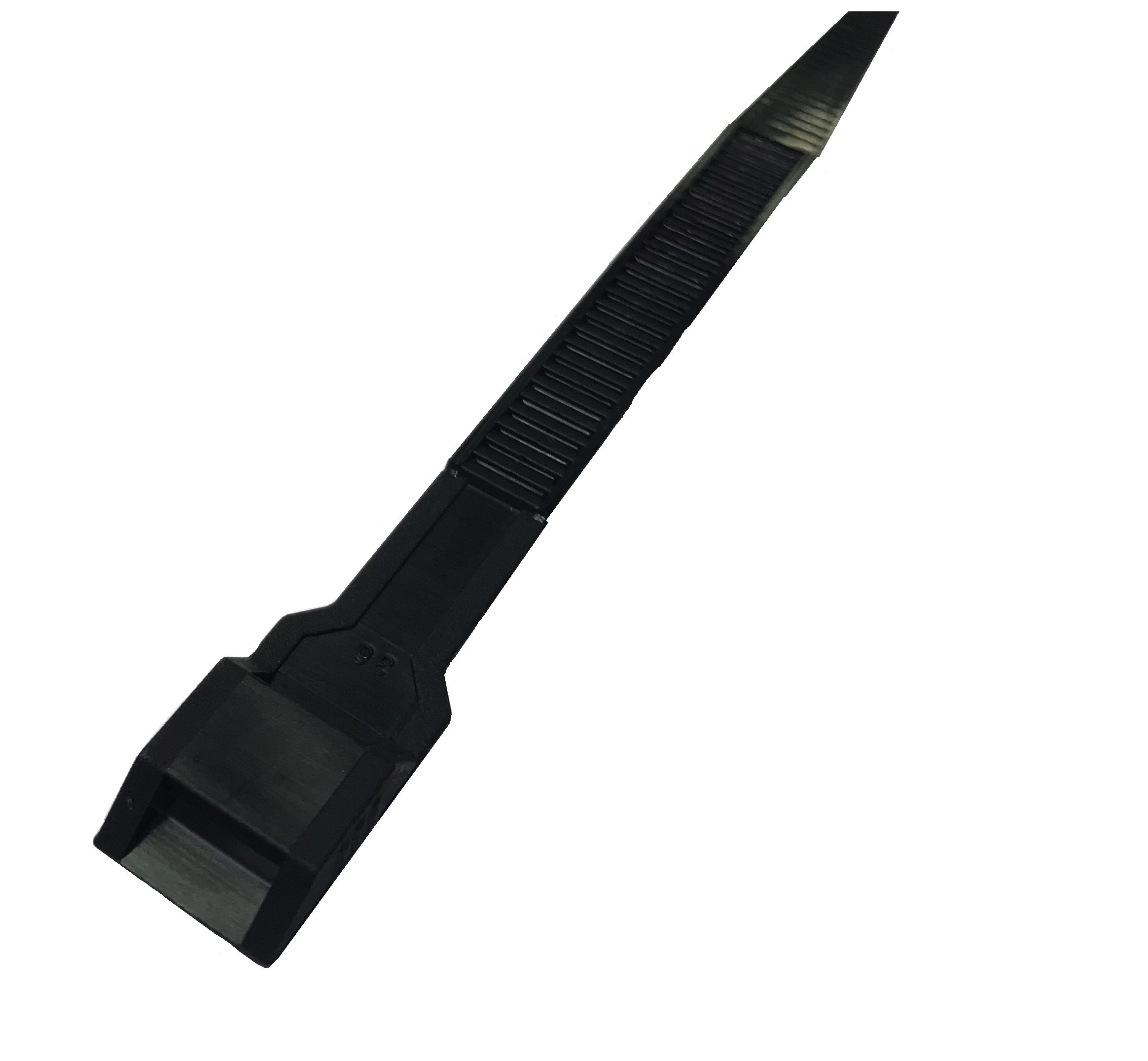 RS PRO Cable Tie, 132mm x 9 mm, Black Nylon, Pk-100