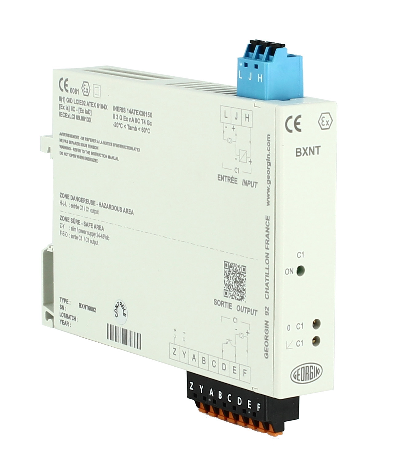 GEORGIN 1 Channel Intrinsic Security Power Supply, ATEX