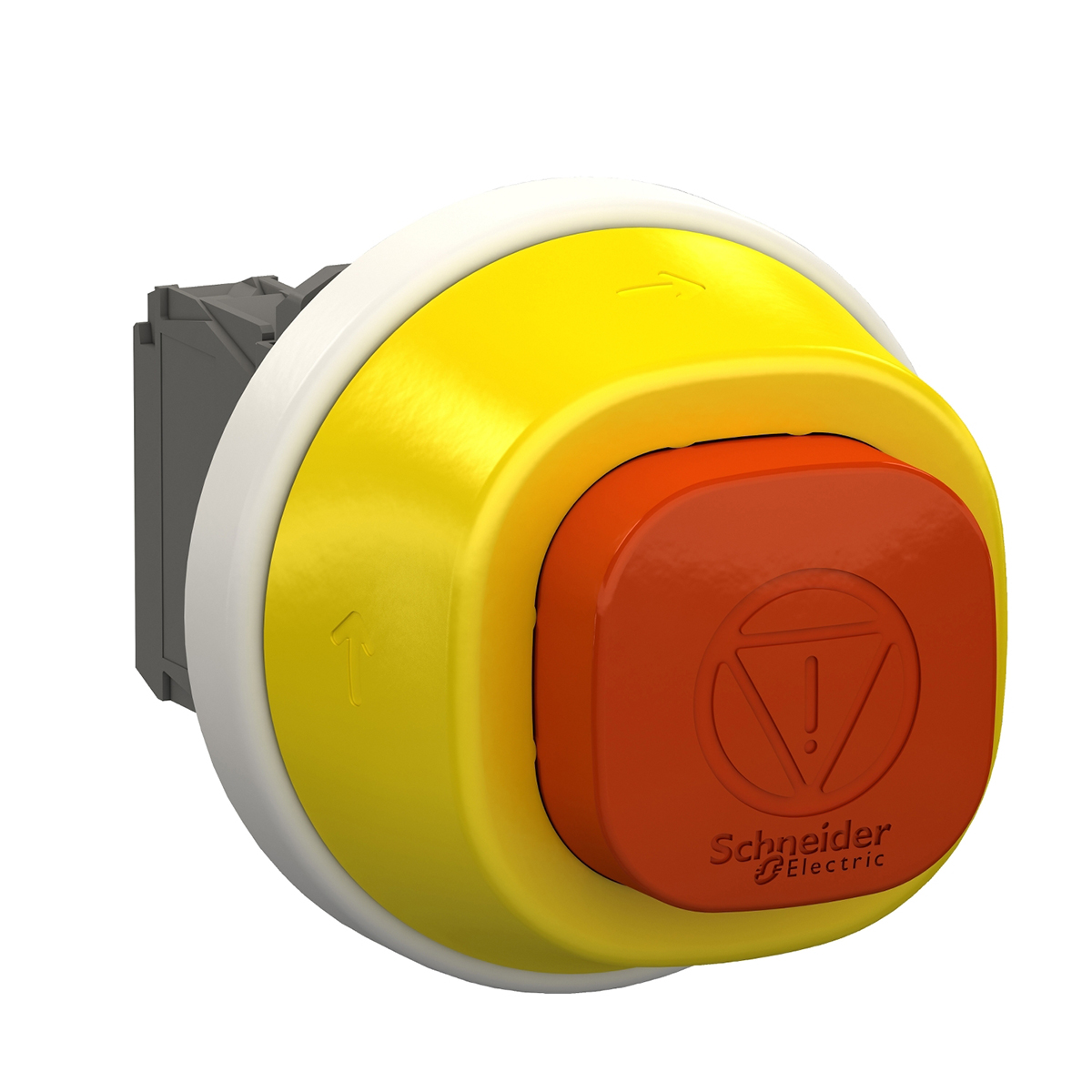 Schneider Electric XB5 Series Twist Release Illuminated Emergency Stop Push Button, Panel Mount, 22mm Cutout, 1NO + 2NC