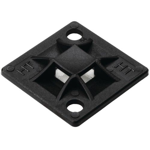 HellermannTyton Self Adhesive Black Cable Tie Mount 40 mm x 40mm, 8.4mm Max. Cable Tie Width