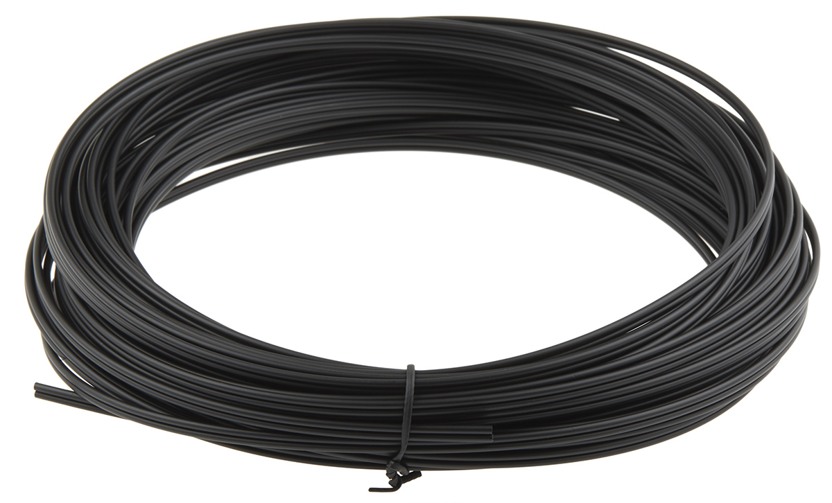 RS PRO Simplex Fibre Optic Cable, 980μm, Black, 20m