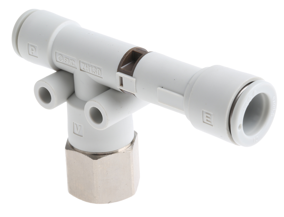 SMC Vacuum Generator, 1.3mm nozzle , -90kPa 40L/min, ZH series