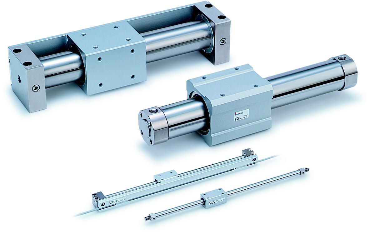 SMC Double Acting Rodless Pneumatic Cylinder 200mm Stroke, 20mm Bore