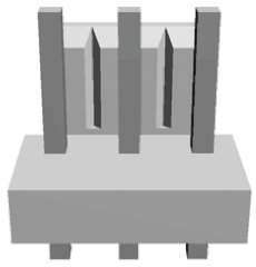 TE Connectivity Economy Power Series Straight Through Hole PCB Header, 3 Contact(s), 3.96 mm Pitch, 1 Row, Shrouded