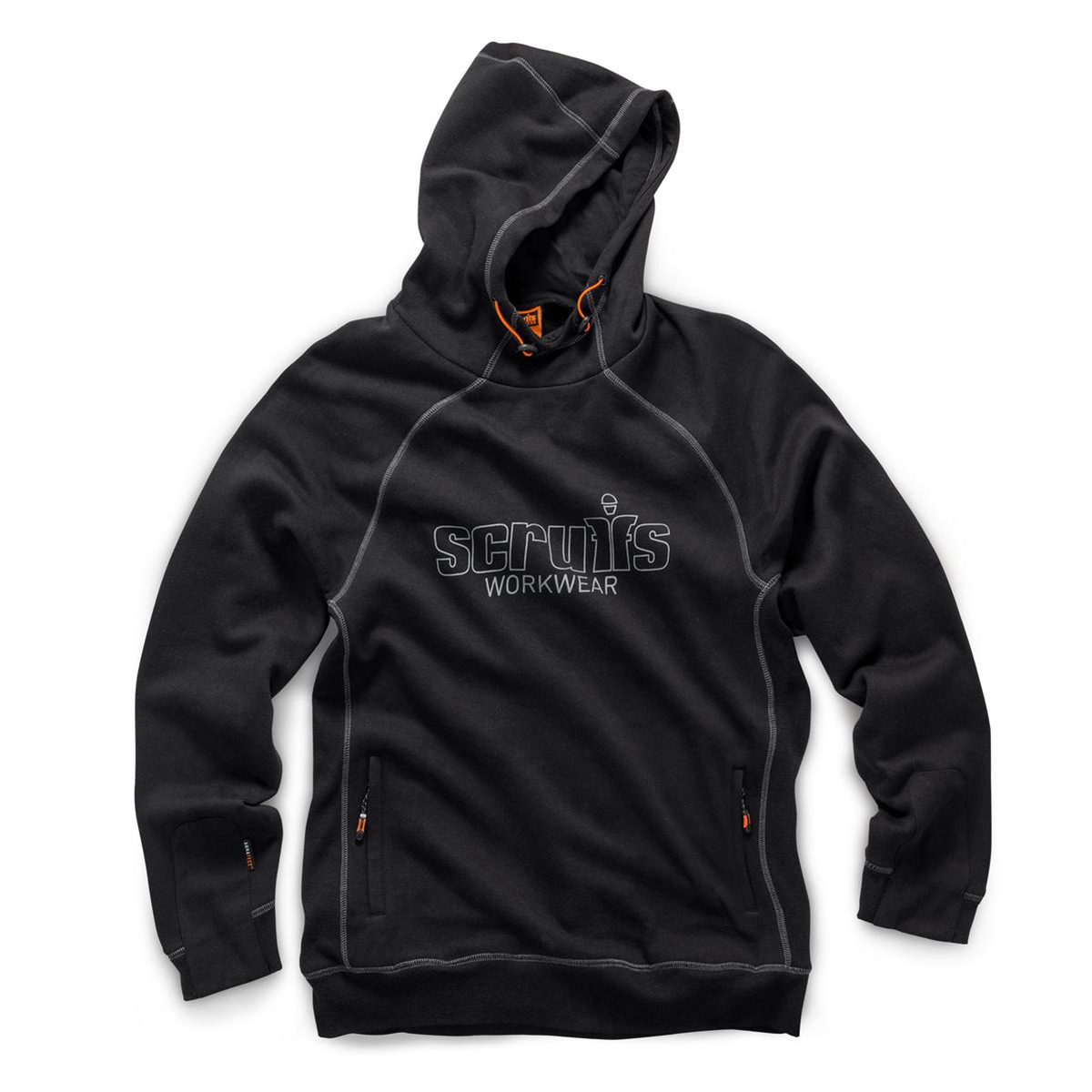 Scruffs Trade Black Polyester, Cotton Men Work Hoodie M