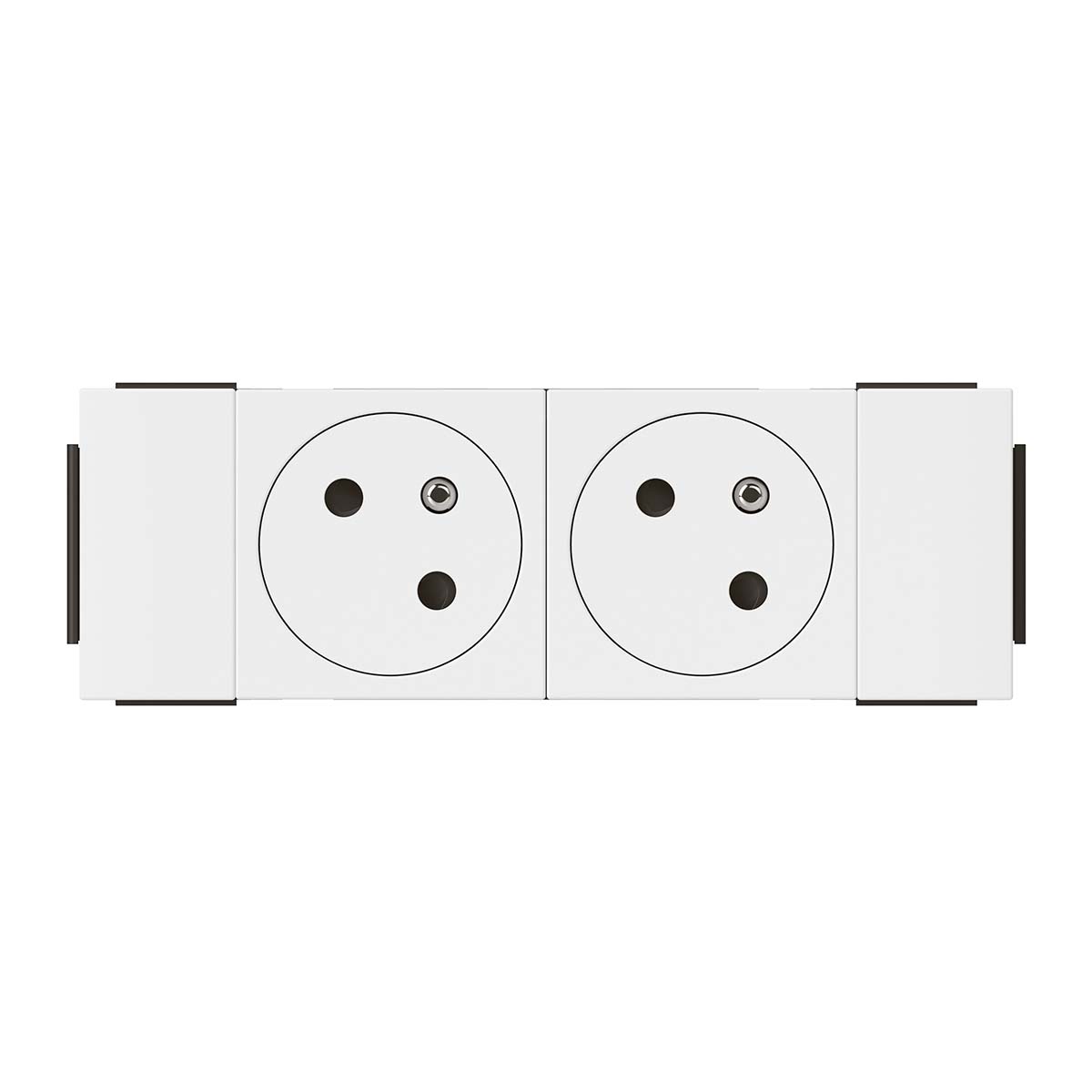 Legrand Mosaic White 2 Gang Plug Socket, 16A, Type F - German Schuko, Indoor Use