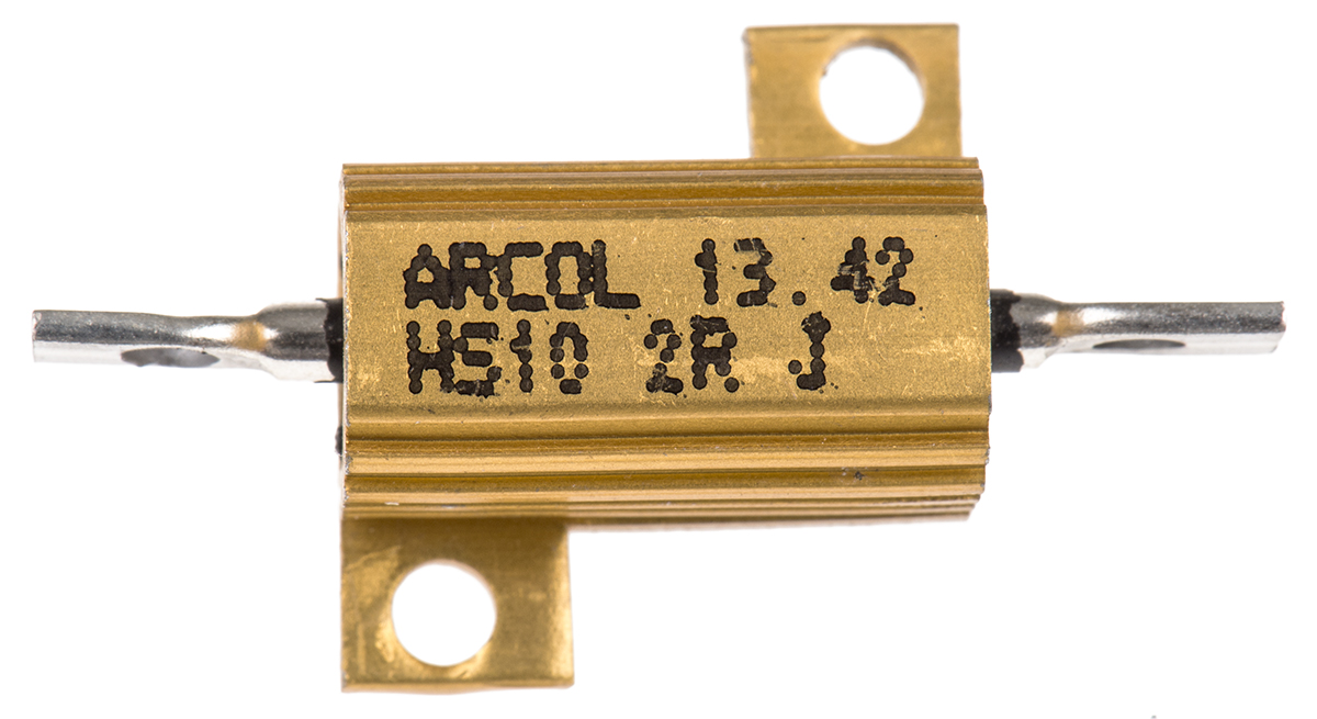 Arcol, 2Ω 10W Wire Wound Chassis Mount Resistor HS10 2R J ±5%
