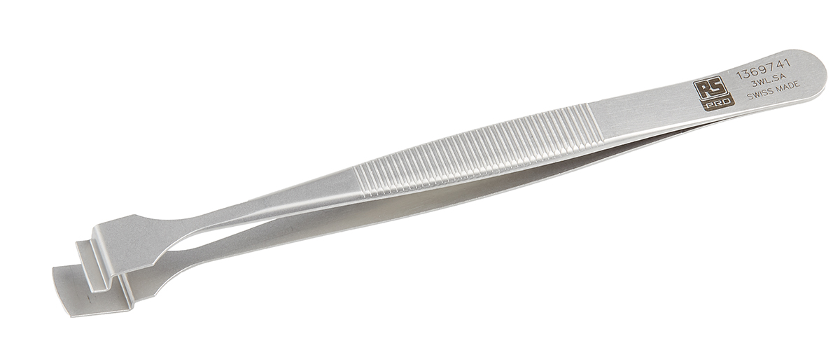 RS PRO 125 mm, Stainless Steel, Wafer, Tweezers