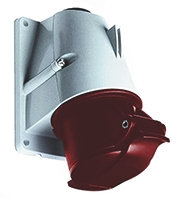 Amphenol Industrial, CMA IP44 Red Panel Mount 3P + E Right Angle Industrial Power Socket, Rated At 32A, 415 V