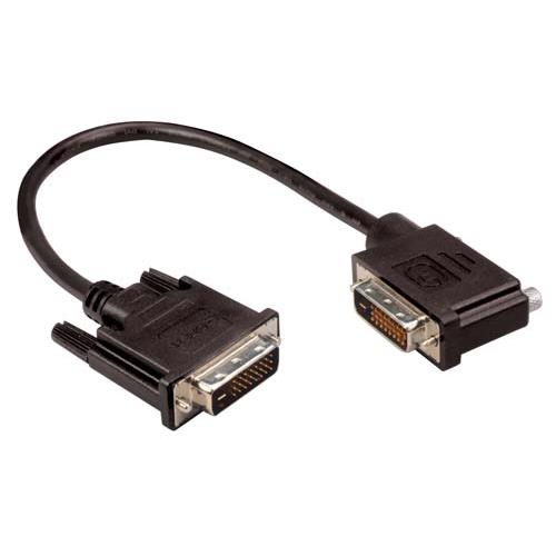 L-Com, Male DVI to Male DVI  Cable, 10ftBlack sheathAluminium/Polyester shielding