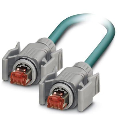 Phoenix Contact, 2m Cat5, Blue RJ45 to Male RJ45, Shielded Shielded, Terminated