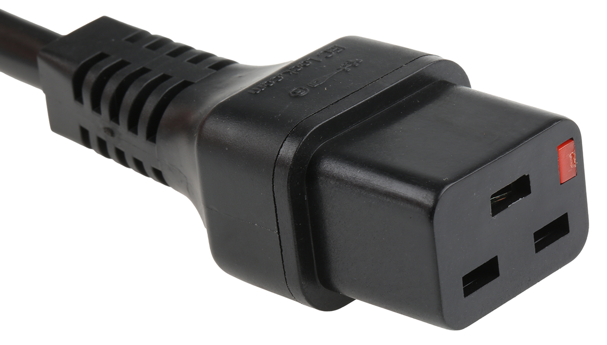 Schaffner IEC C19 Socket to Unterminated Power Cord, 2m