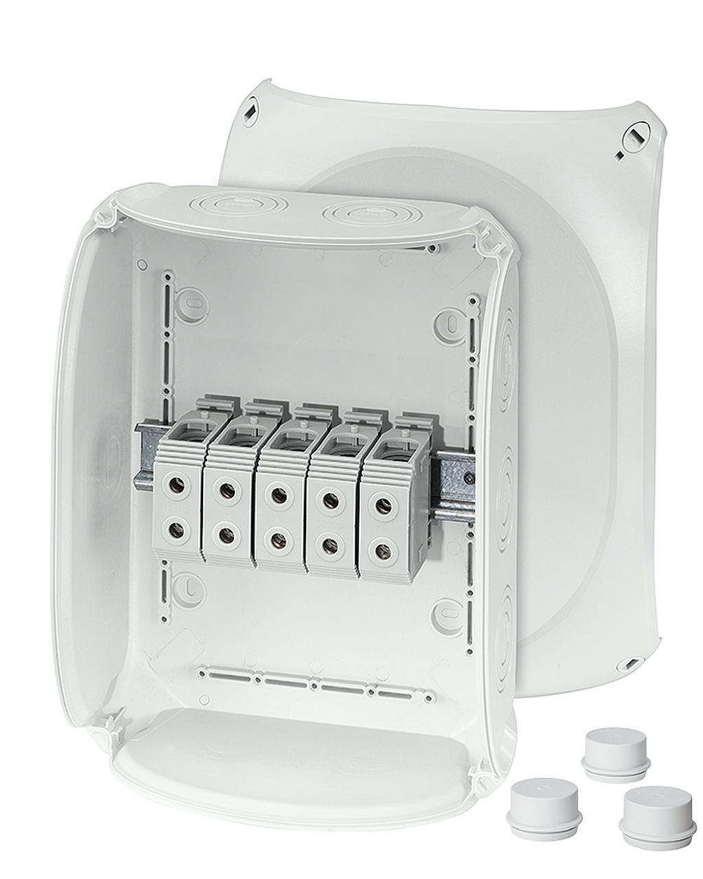 HENSEL DK Series Grey Polycarbonate Terminal Box, IP55, IP66, 5 Terminals, 122 x 295 x 225mm