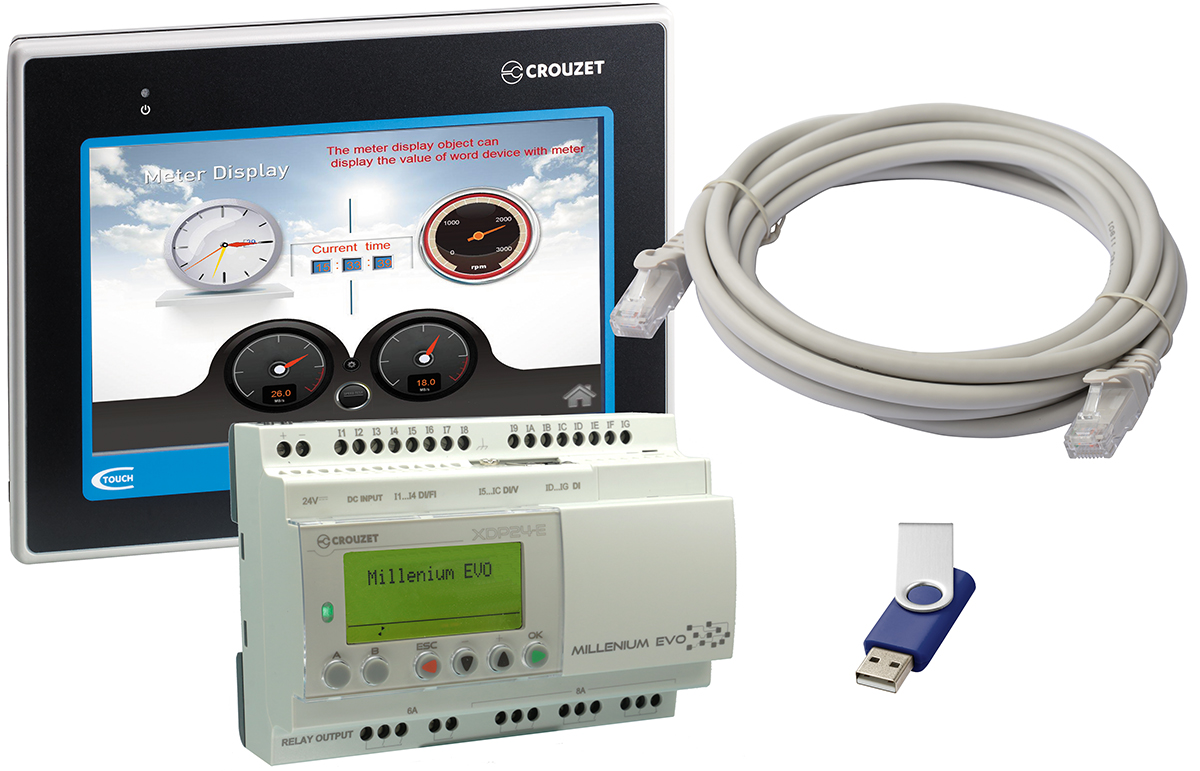 Crouzet Millenium Evo Series PLC CPU for Use with Logic Controllers, Relay Output, 12-Input, Analogue, Digital Input