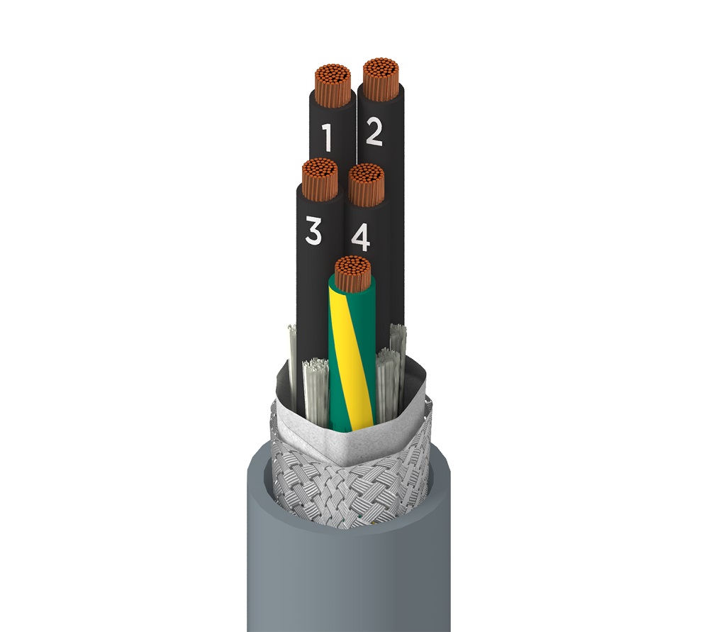 Alpha Wire Xtra-Guard FLEX Performance Cable Multi-Core Industrial Cable, 5 Cores 16 AWG, Screened, 305 m, Grey