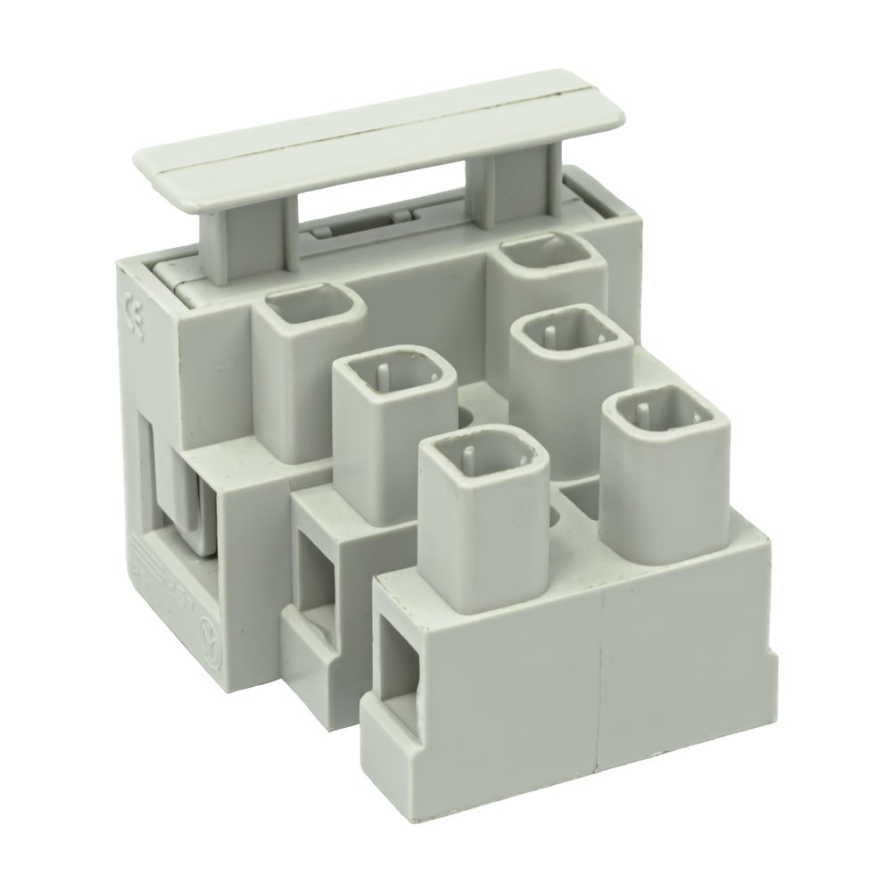 CAMDENBOSS CFTBN Series Fused Terminal Block, 3-Way, 13A, 25 mm Wire, Screw Termination