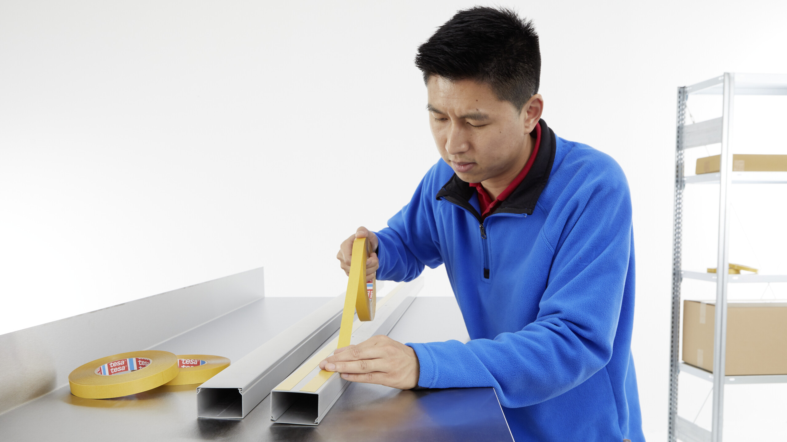 Tesa 51970-00022-00 Transparent Double Sided Plastic Tape, 220μm Thick, 13,5 N/cm, PP Backing, 19mm x 50m