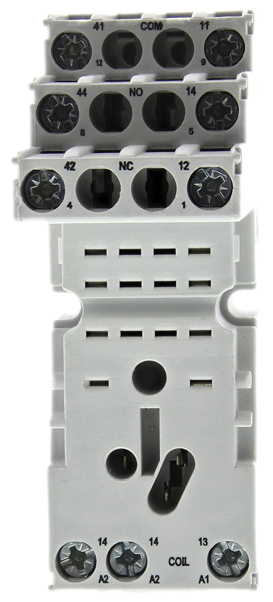 Relpol 8 Pin 300V ac DIN Rail, Panel Mount Relay Socket, for use with R2N Series Relay