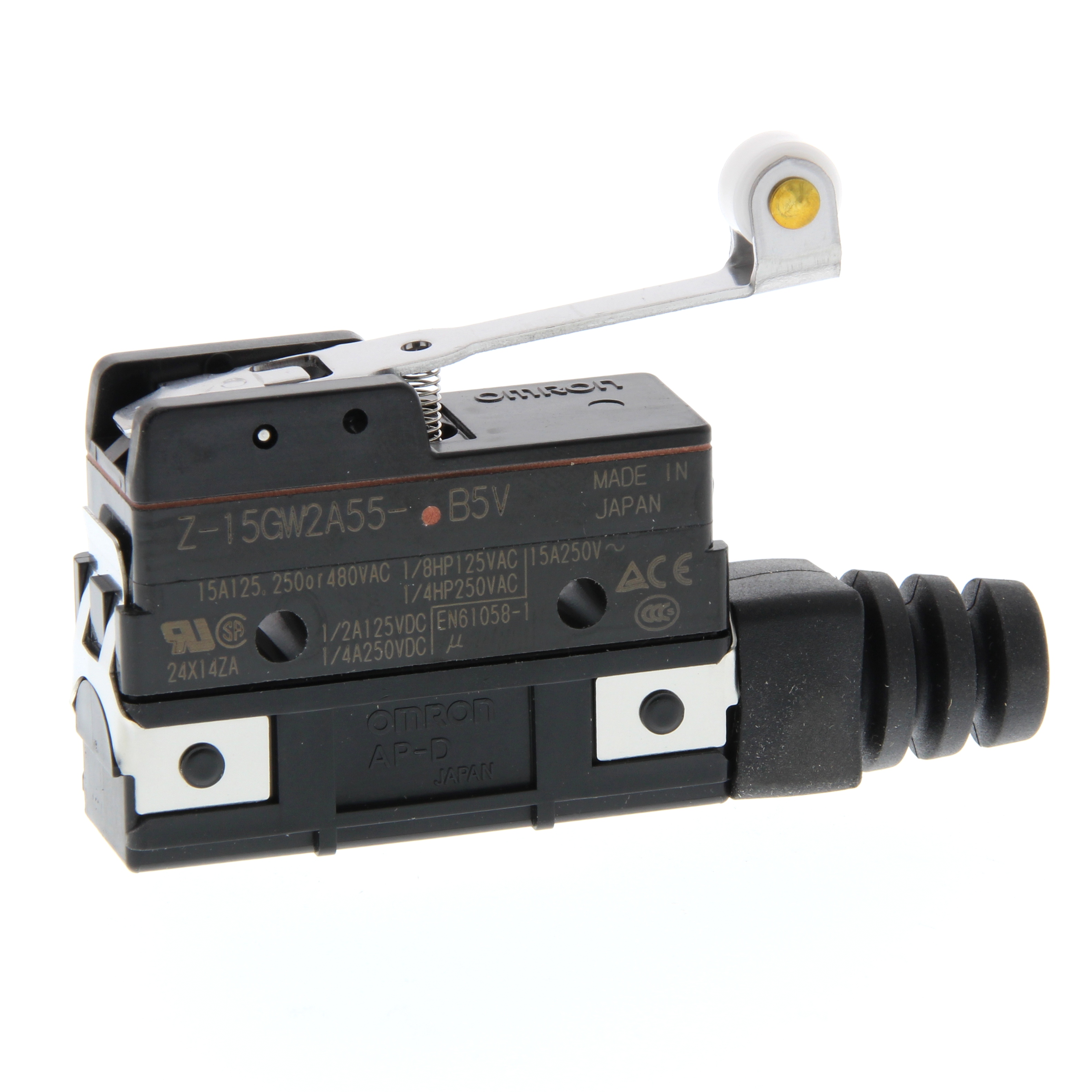 Omron Hinge Roller Lever Limit Switch, IP62, SPDT, 15A Max