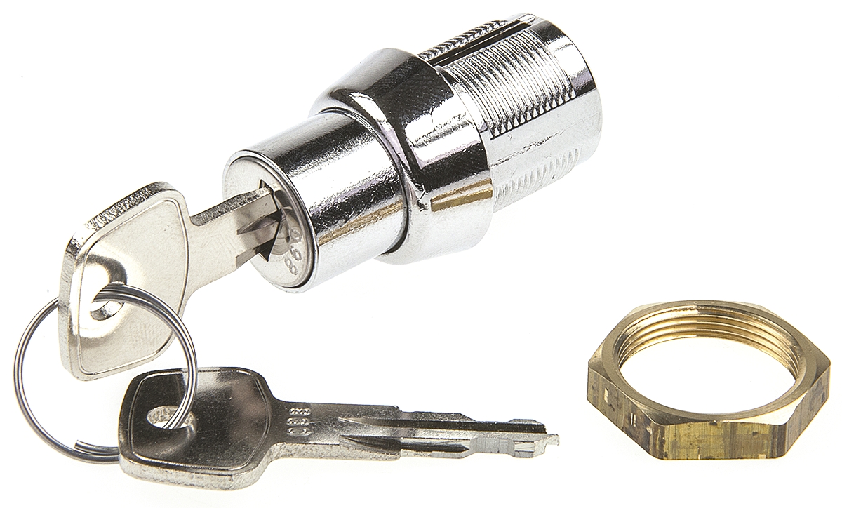 Euro-Locks a Lowe & Fletcher group Company Camlock, 20.5mm Panel-to-Tongue, 21.5 x 19.1mm Cutout, Push Unlock