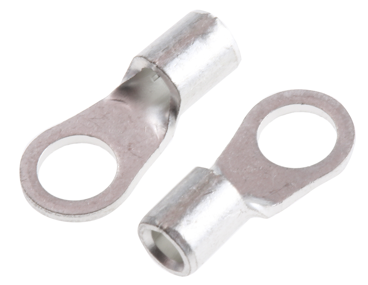 JST Uninsulated Ring Terminal, 4mm Stud Size, 1mm² to 2.6mm² Wire Size