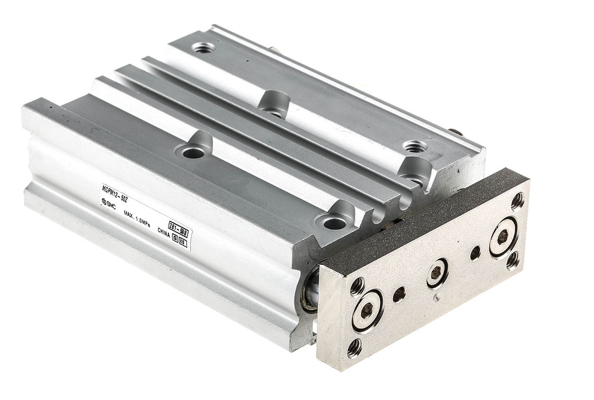 SMC Pneumatic Guided Cylinder - 12mm Bore, 50mm Stroke, MGP-Z Series, Double Acting
