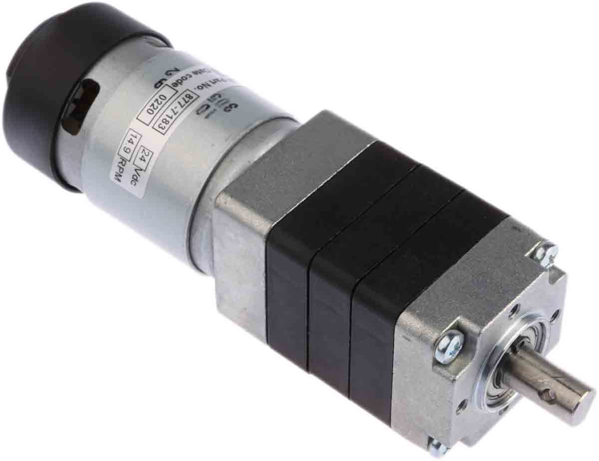 Micromotors Brushed Geared DC Geared Motor, 26.4 W, 24 V dc, 9 Nm, 14 rpm, 10mm Shaft Diameter
