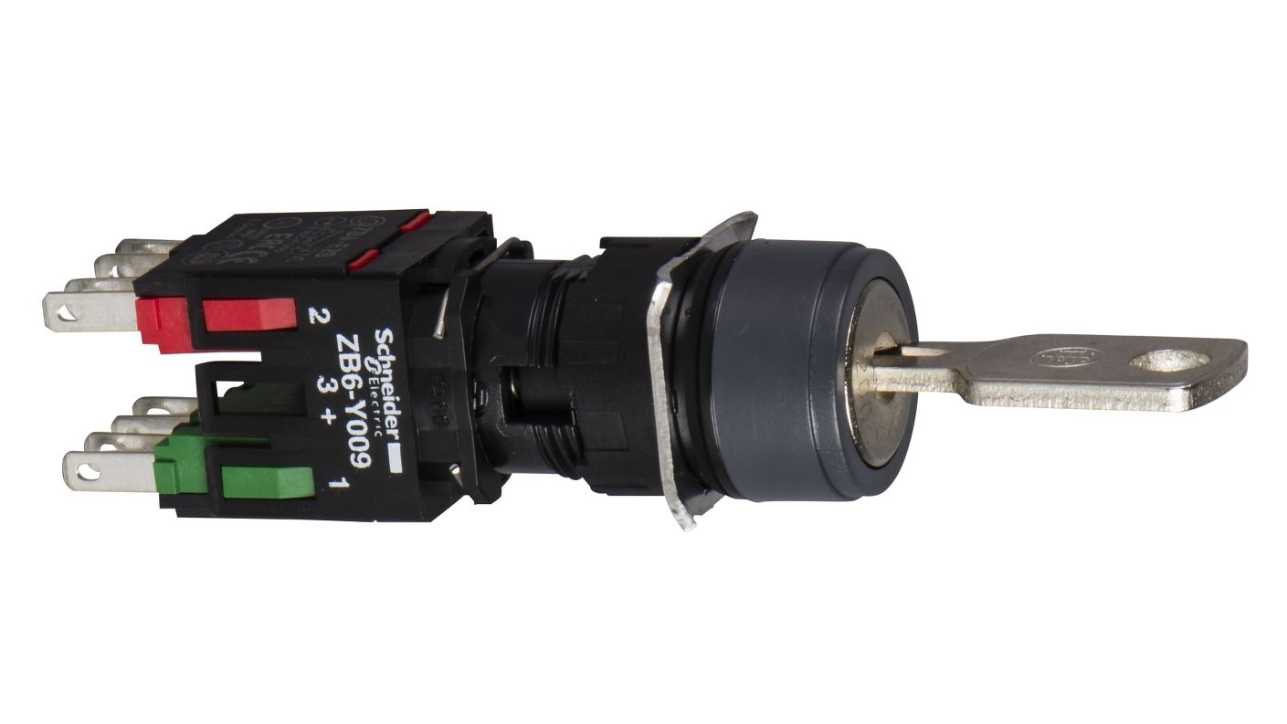 Schneider Electric IP65 Key Switch, 1 NO + 1 NC 2-Way