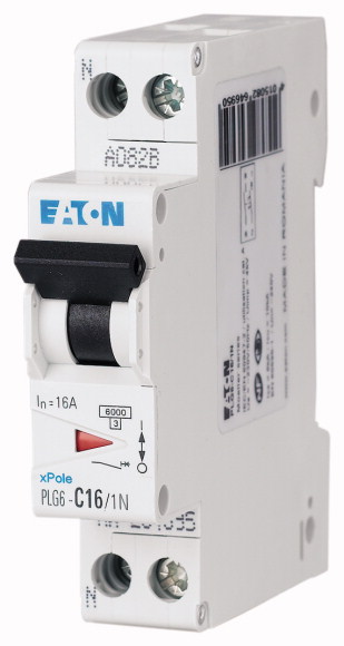 Eaton MCB, 1+N, 40A Curve C