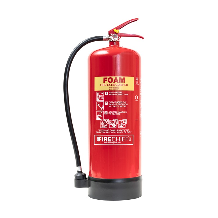 RS PRO 9L Foam Fire Extinguisher for Multipurpose Work (A, B, F)