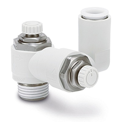 SMC ASD Series Threaded Pneumatic Silencer & Exhaust Restrictor Function Fitting, R 1/8 Inlet Port, 6mm Tube Inlet
