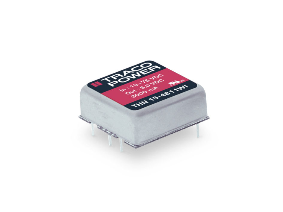 TRACOPOWER THN 15WI DC-DC Converter, ±15V dc/ ±500mA Output, 9 → 36 V dc Input, 15W, Through Hole, +85°C Max
