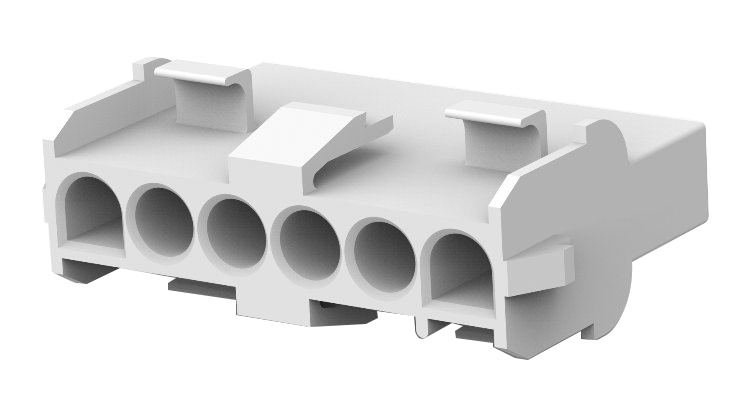TE Connectivity, Universal MATE-N-LOK Female Connector Housing, 6.35mm Pitch, 6 Way, 1 Row