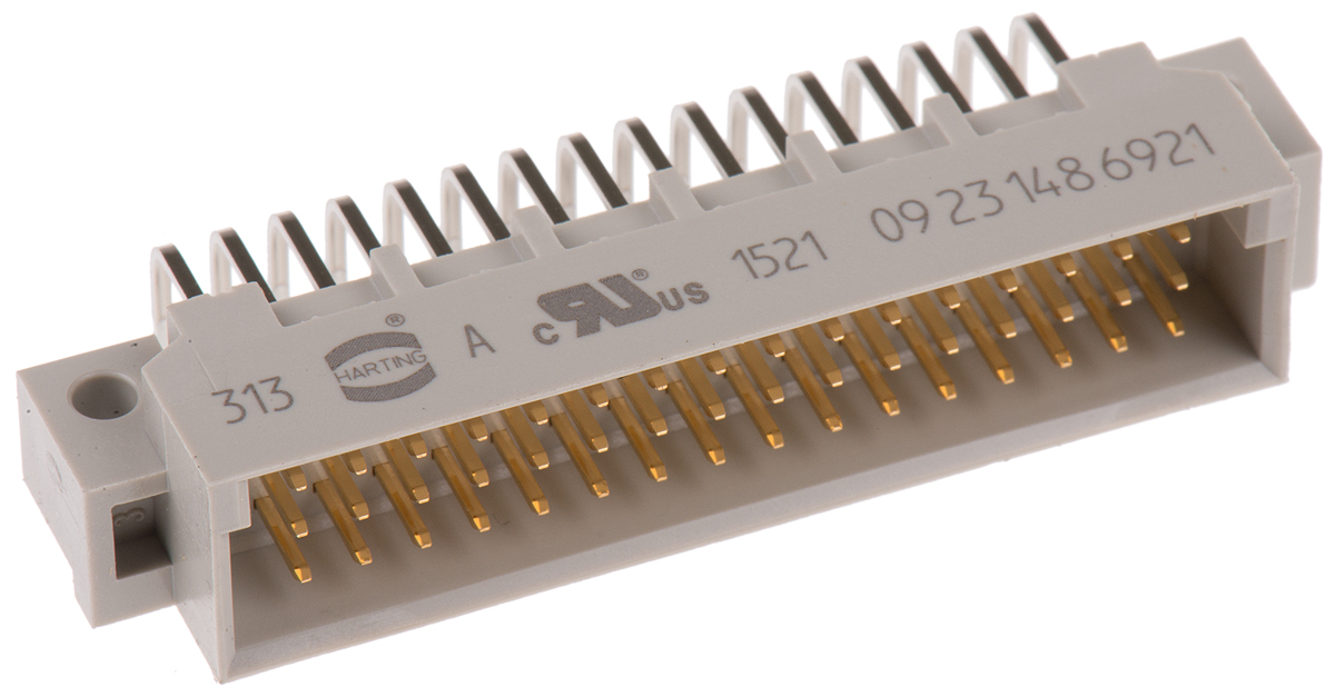 HARTING 48 Way 2.54mm Pitch, Type 2C Class C2, 3 Row, Right Angle DIN 41612 Connector, Plug