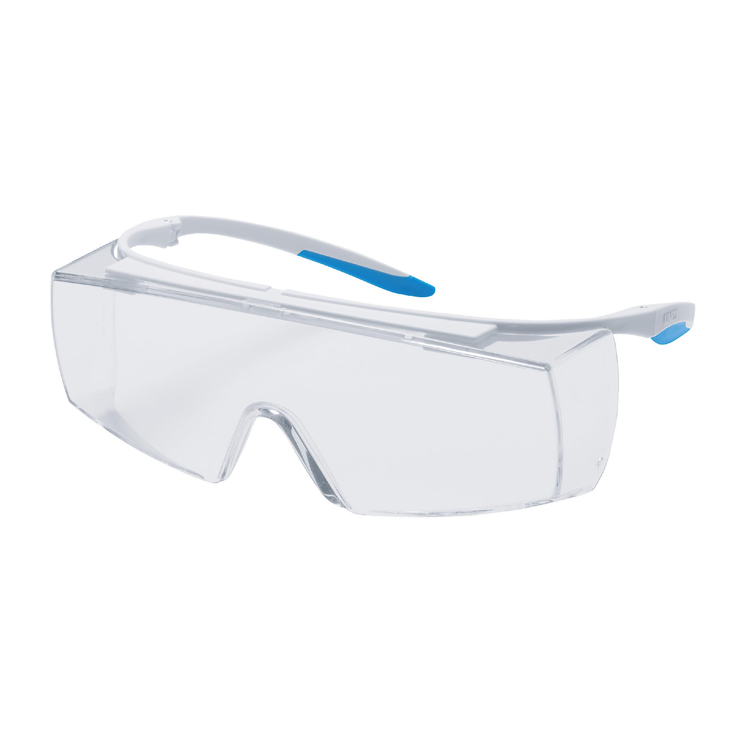 uvex super f OTG Anti-Mist UV Safety Glasses, Clear PC Lens
