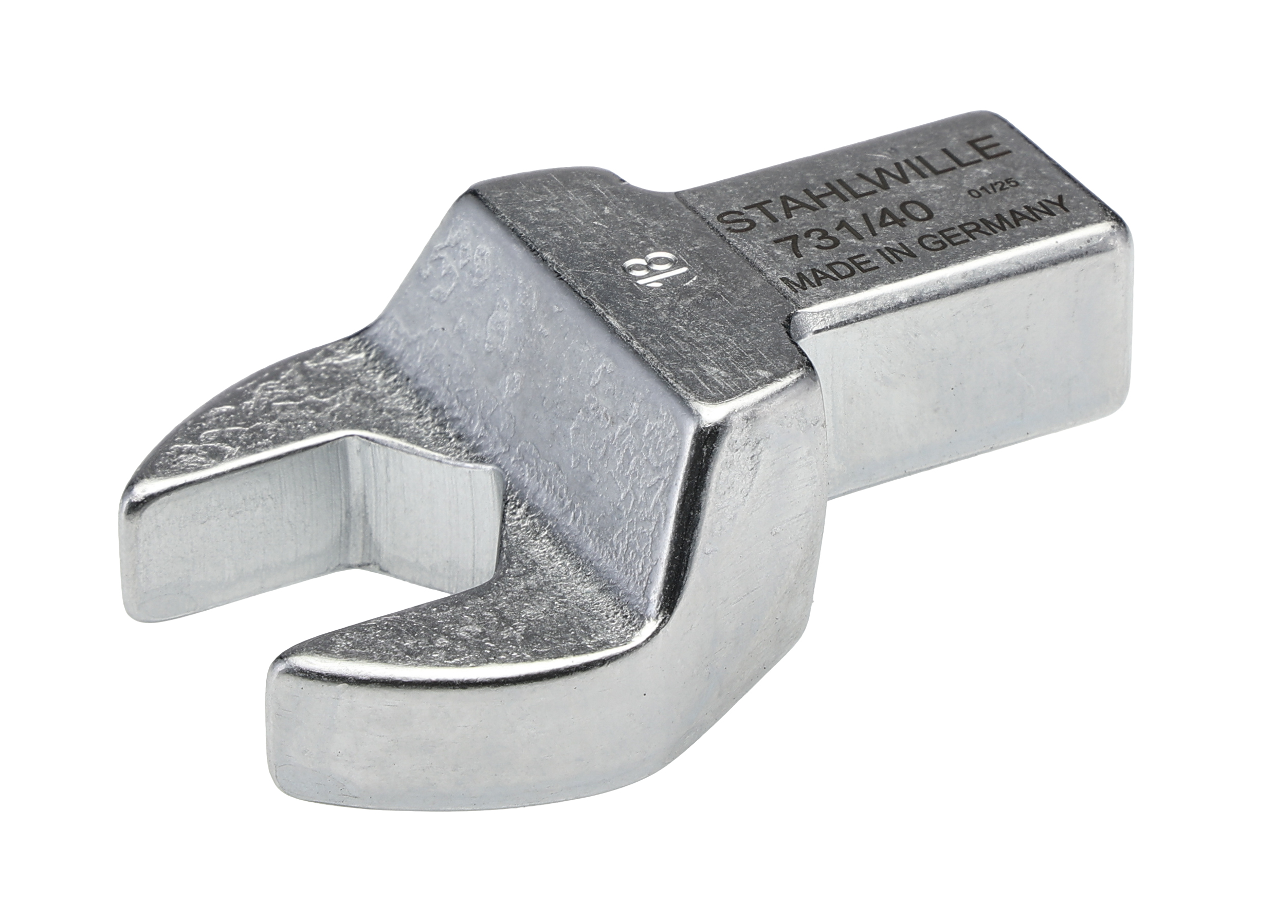 STAHLWILLE 731/40 Series Open Ended Insert Insertion Wrench, 18 mm, 14 x 18mm Insert, Chrome Plated Finish