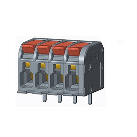 Amphenol Industrial QT02ASB83H0000G Series PCB Terminal Block, 2-Contact, 5mm Pitch, PCB Mount, 1-Row, Solder Pin