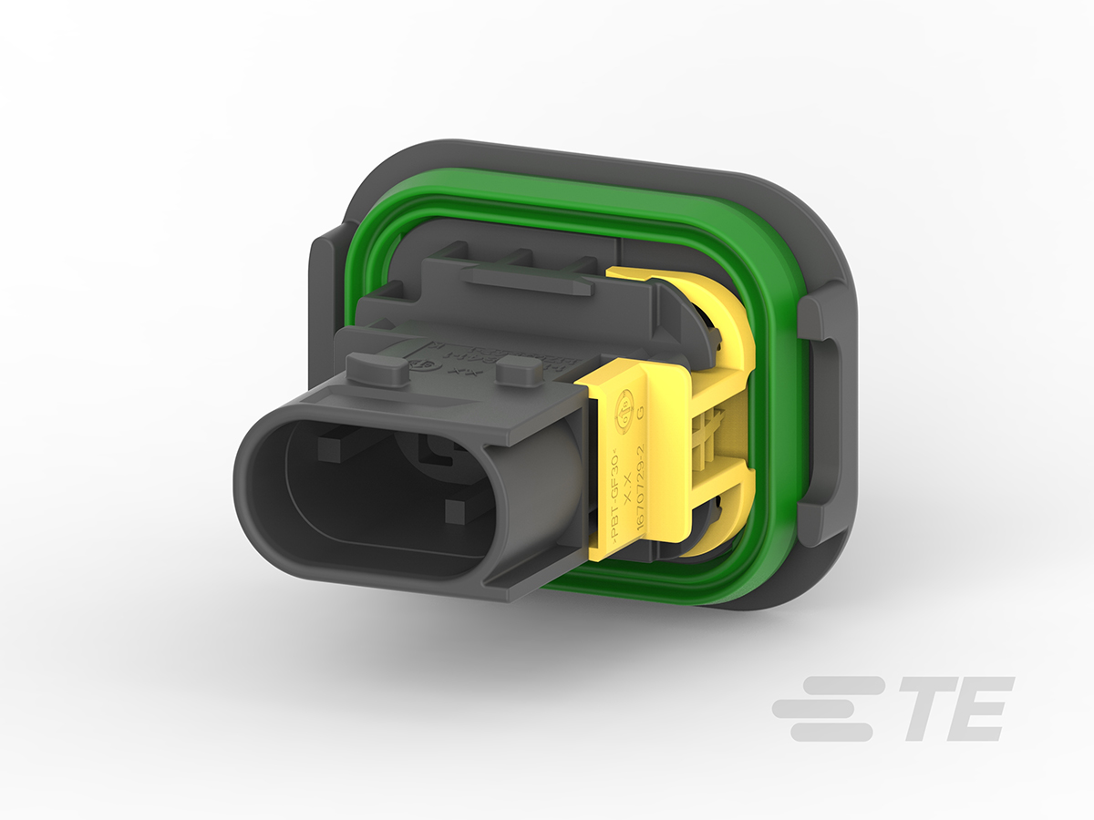 TE Connectivity, HDSCS Automotive Connector Socket Black Flange Mount 2 Way 1-1703841-1