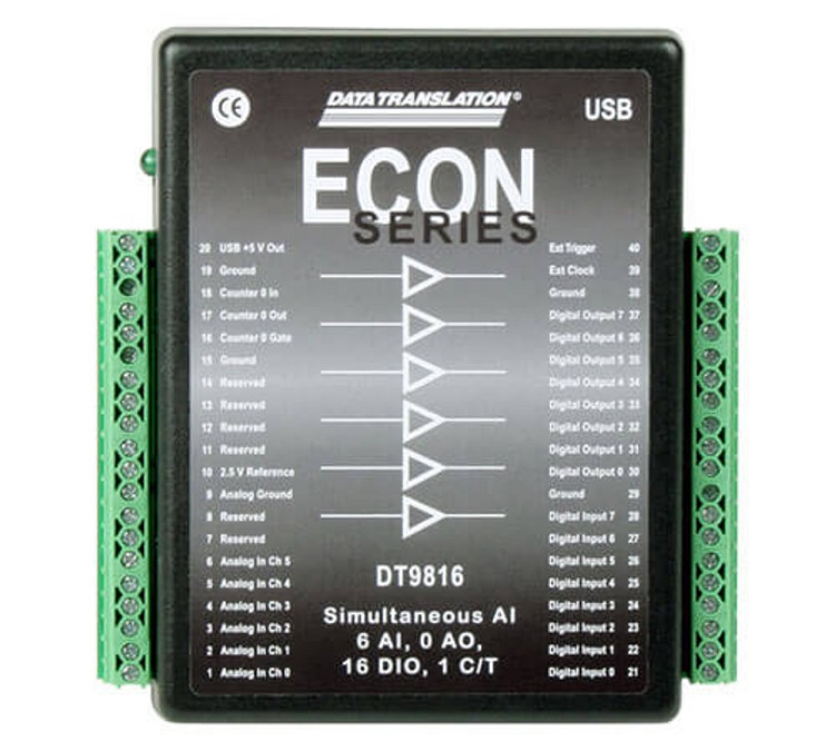 Digilent DT9816-S Data Acquisition, 2 Channel(s), USB, 750ksps, 16 bit