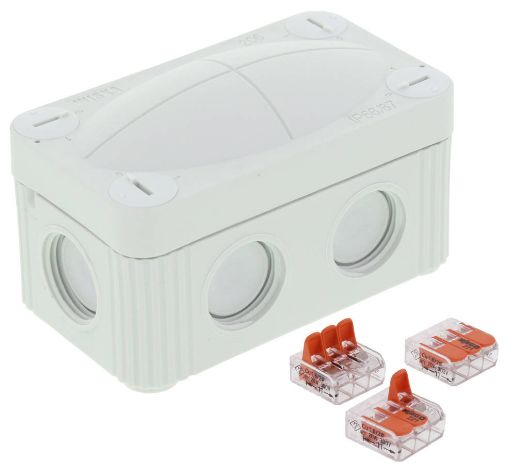 WISKA Polypropylene Junction Box, IP66, IP67, 85 x 49 x 51mm