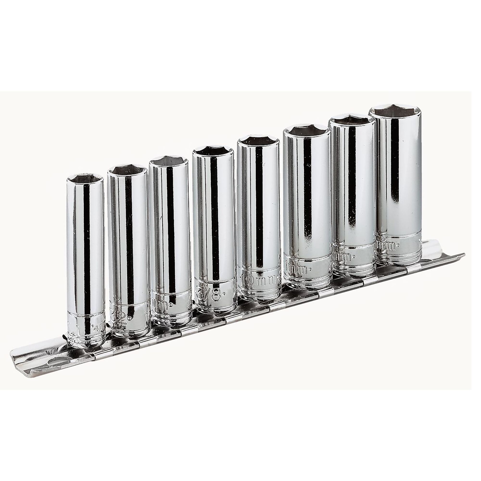Facom 8-Piece Imperial 3/8 in Deep Socket Set, 12 point