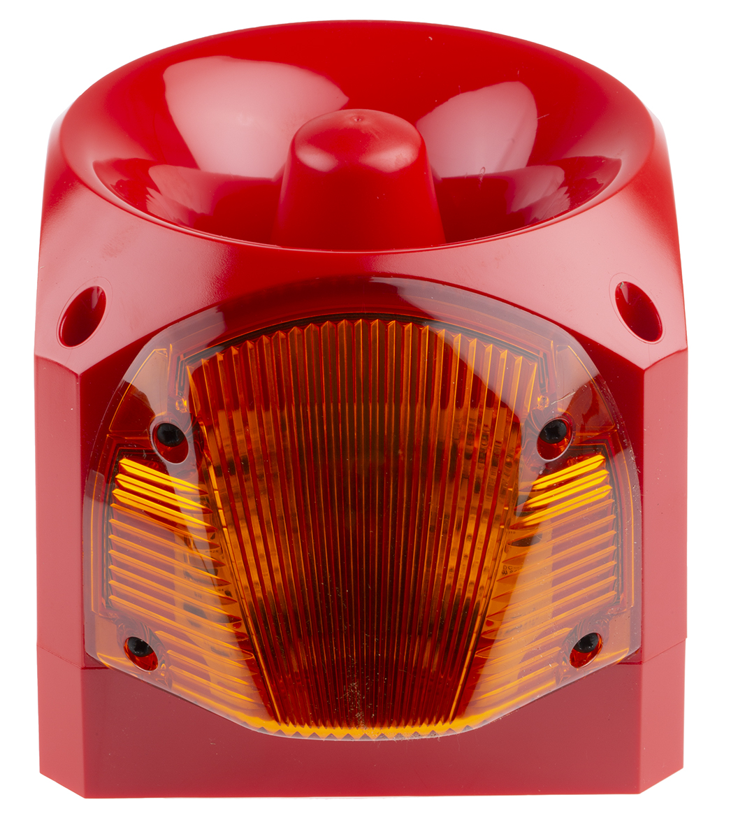 Klaxon Nexus 110 Series Amber Sounder Beacon, 24 → 48 V ac, IP66, Base Mount, 116dB at 1 Metre