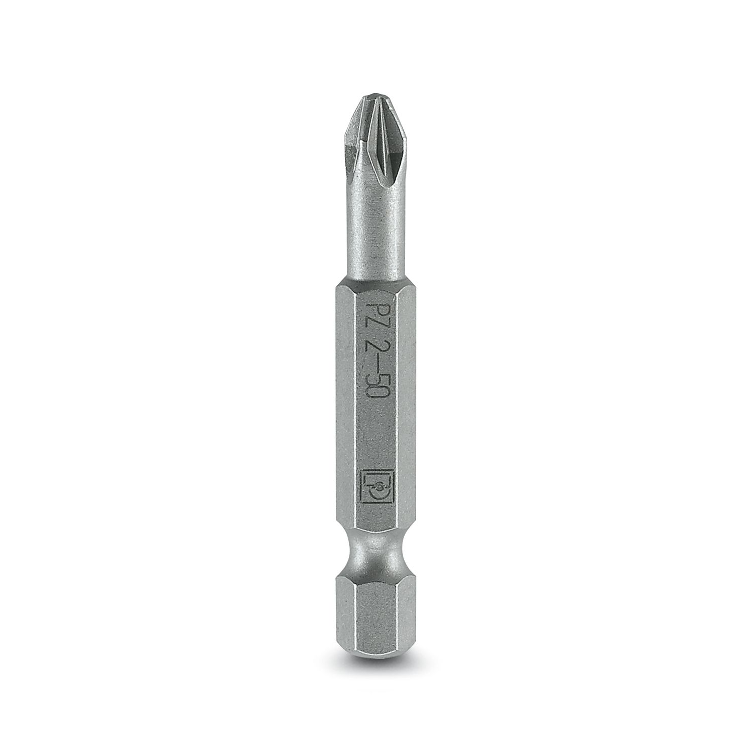 Phoenix Contact Pozidriv Driver Bit, PZ 2 x 50 mm Tip, 1/4 in Drive, Pozidriv Drive, 50 mm Overall