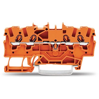WAGO 2001-1402 TOPJOB S Series Orange, 1.5mm², 1-Level, Push-In Cage Clamp Termination, ATEX, EAC Ex, IECEx