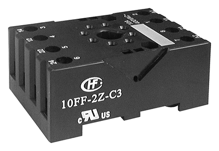 Hongfa Europe GMBH 8 Pin 250V ac DIN Rail Relay Socket, for use with HF10FF & HF10FH Series Relays