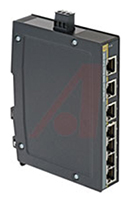 HARTING DIN Rail Mount Industrial Hub, 7 RJ45 Ports, 10/100/1000Mbit/s Transmission, 24V dc