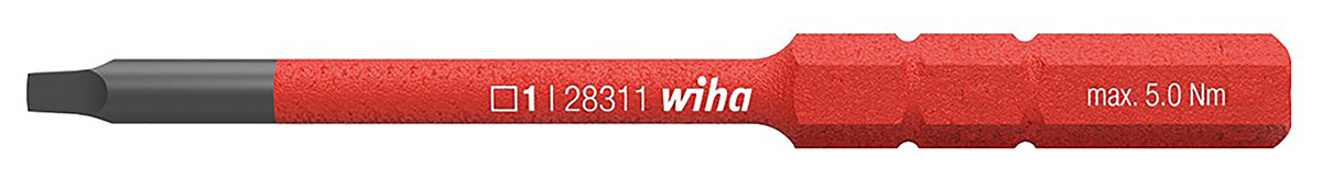 Wiha Square Screwdriver Bit, SL1 Tip, Square Drive